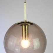 Limburg pendant light with smoked glass ball, Germany, 1970s