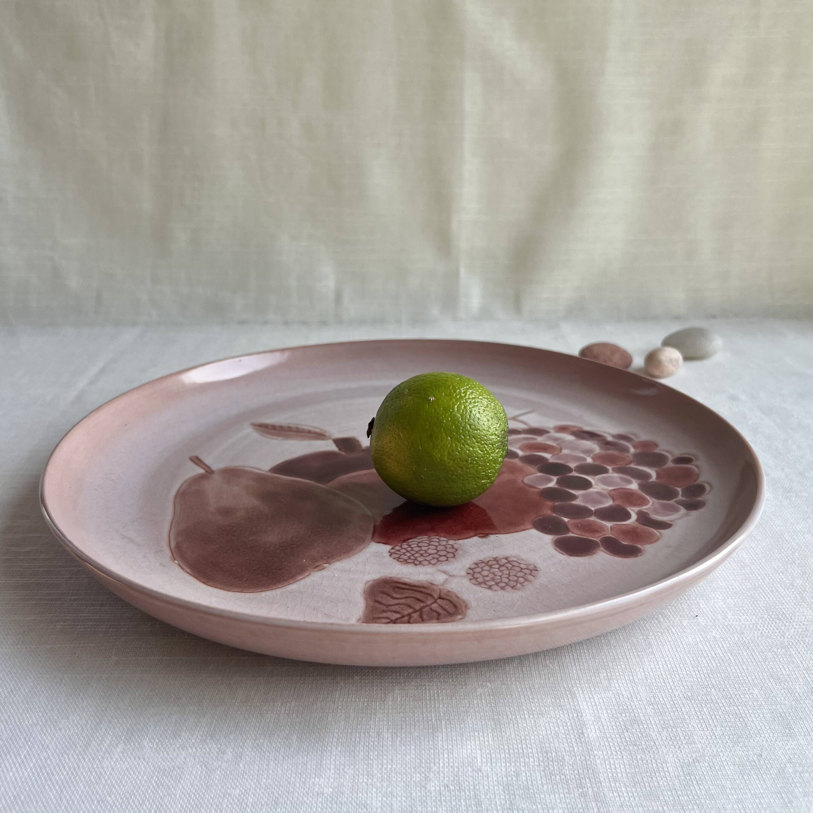 Ceramic Plate by Jean & Robert Cloutier – Still Life, 1960