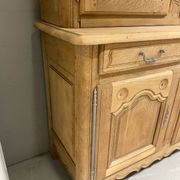 Louis XV style two-part buffet in raw wood