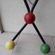 Metal and wood coat rack