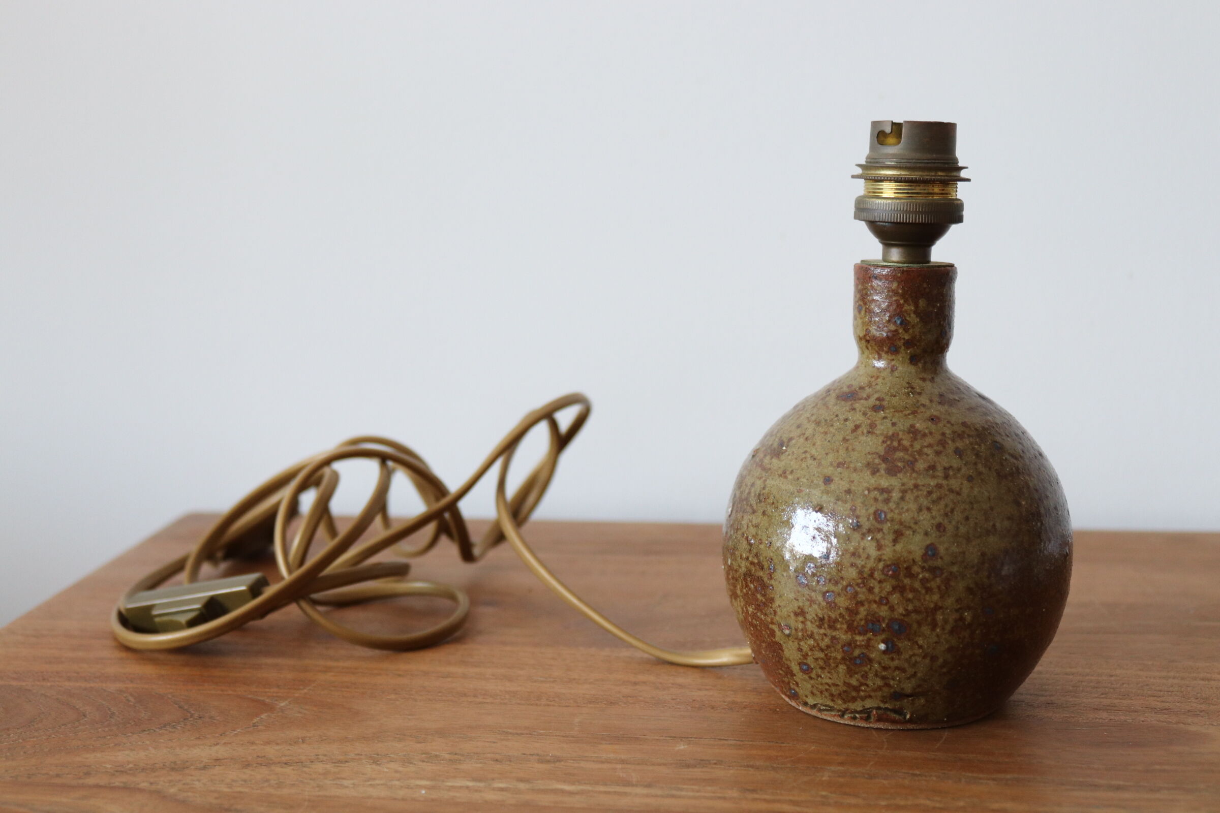 Stoneware ball lamp 60s