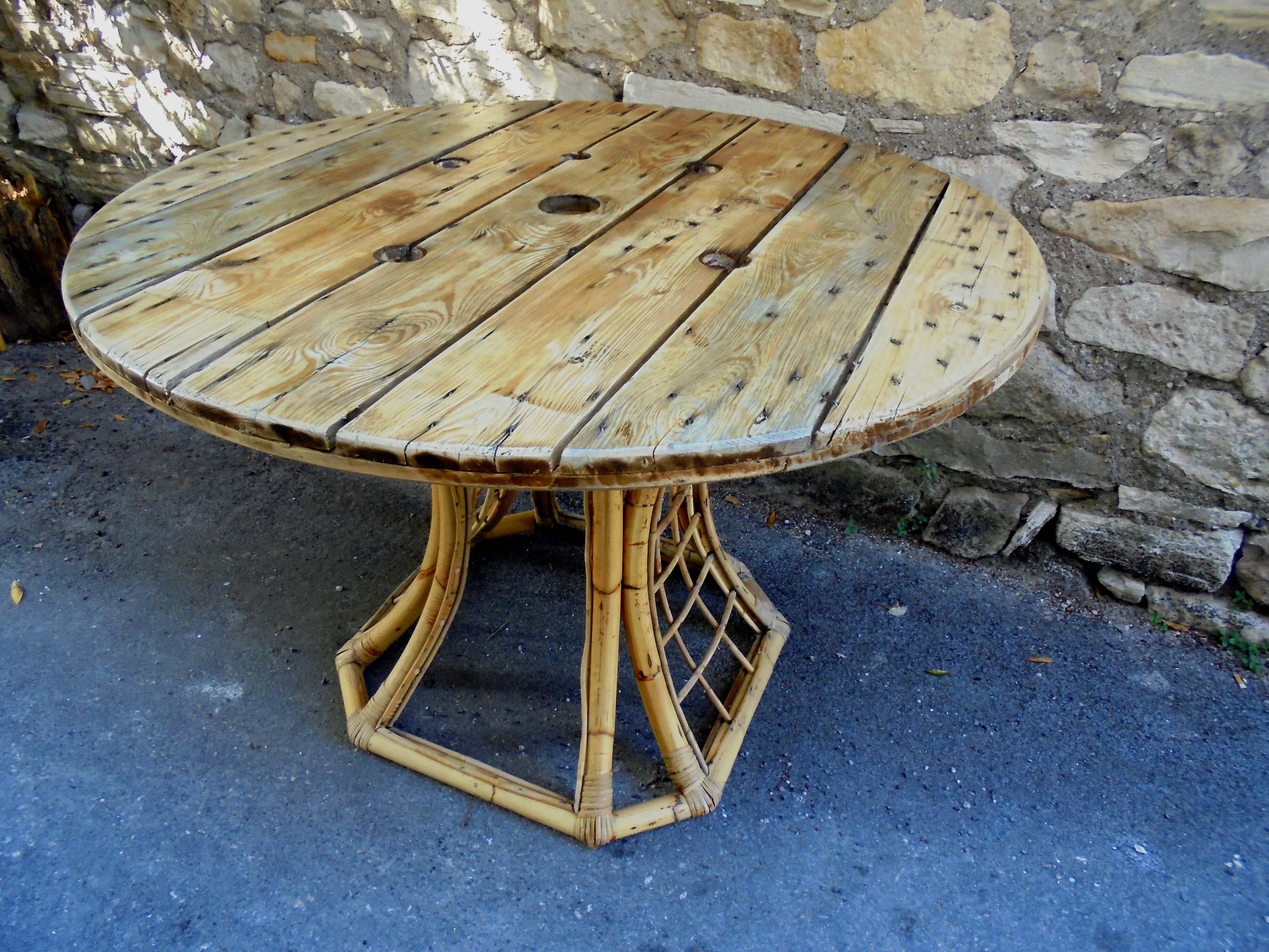 Bamboo foot table