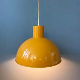 Yellow enamel pendant lamp by Joe Hammerborg for Fog & Mørup