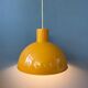 Yellow enamel pendant lamp by Joe Hammerborg for Fog & Mørup