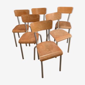 Lot de 6 chaises Mullca