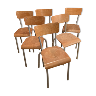 Lot de 6 chaises Mullca