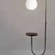 Bauhaus art deco floor lamp in chrome, 1940s