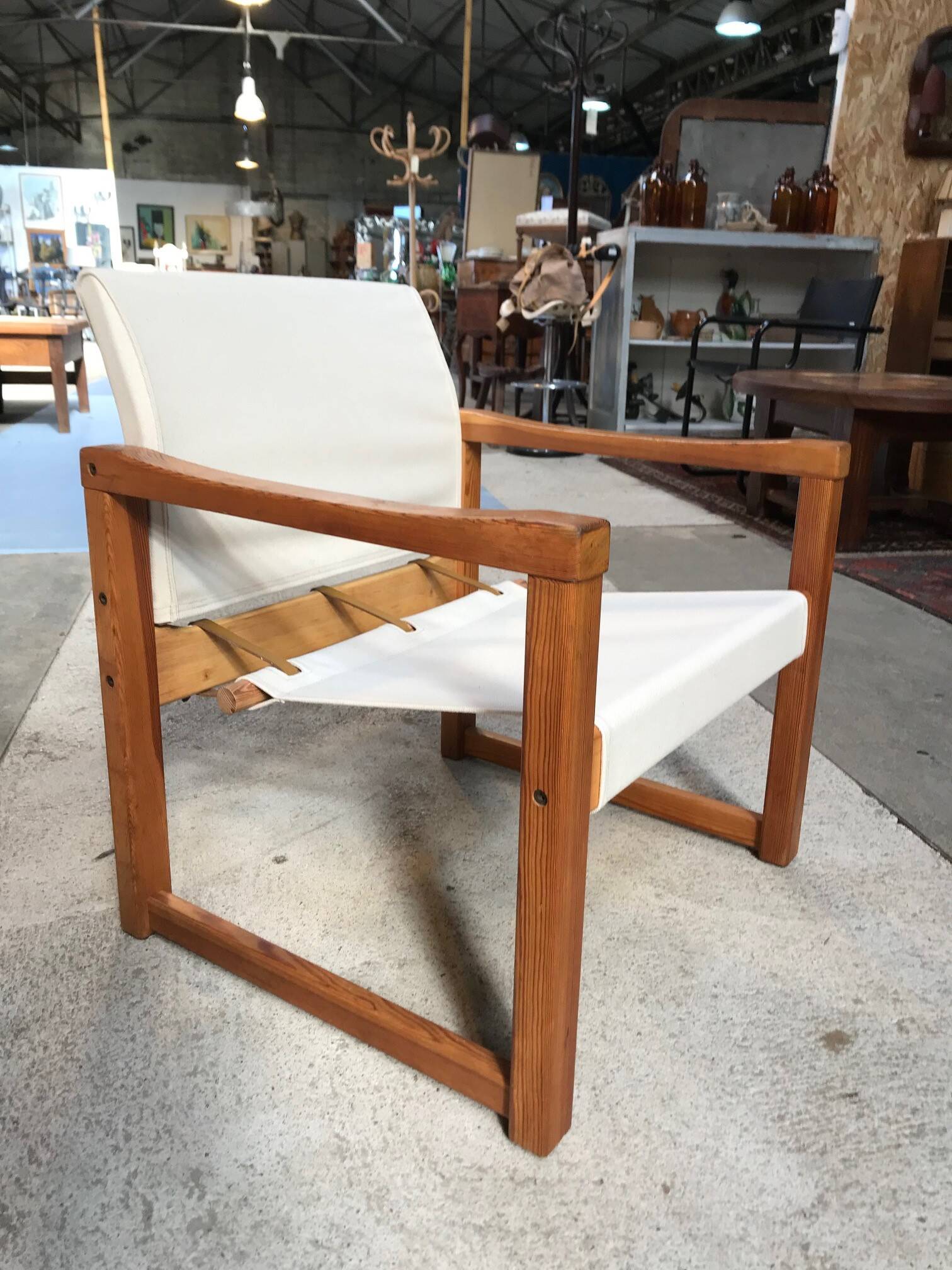 Vintage armchair by Karin Mobring from the 70s, new fabric and straps