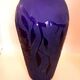 Vase d’art américain signé Kelsey Murphy – Pilgrim Glass –Cameo violet