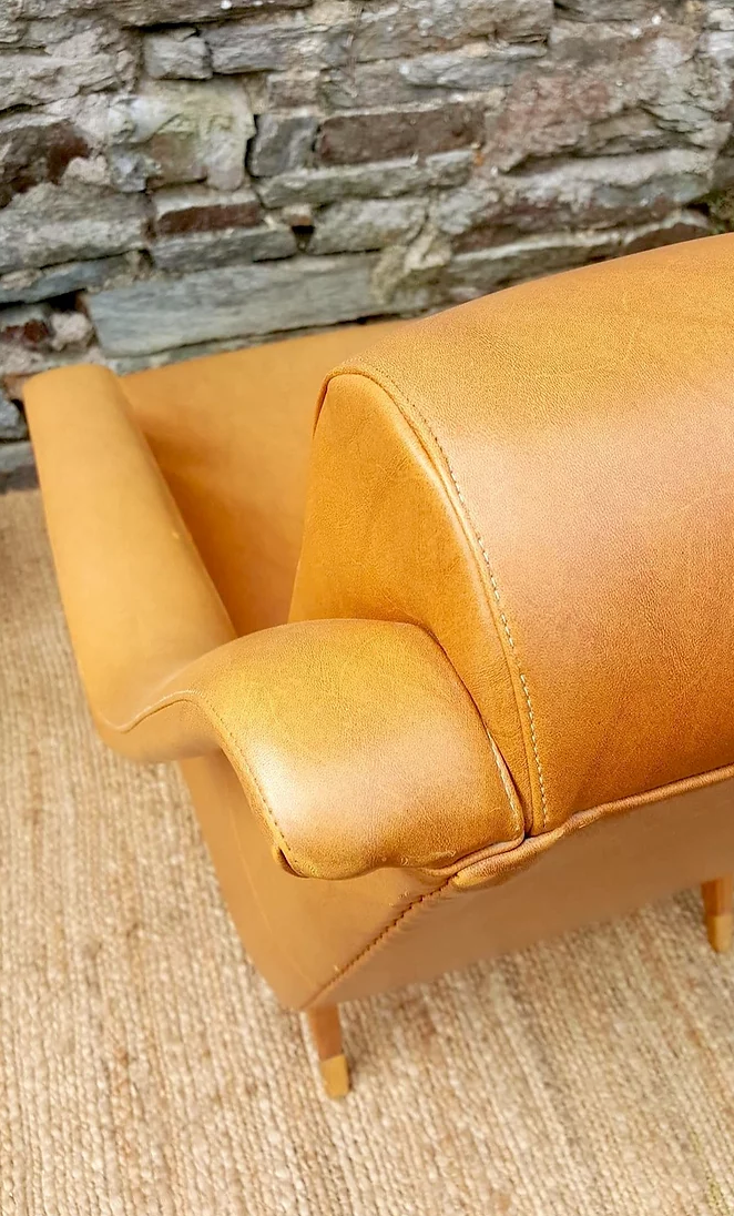 Vintage armchair in skai