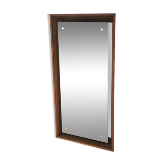 Miroir scandinave en palissandre, Suède, 1960, 108cm x 56cm