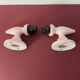 Pair of pink porcelain sconces, JM Porcelaine de Limoges