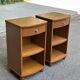 2 contemporary wooden bedside tables from the 2000s.