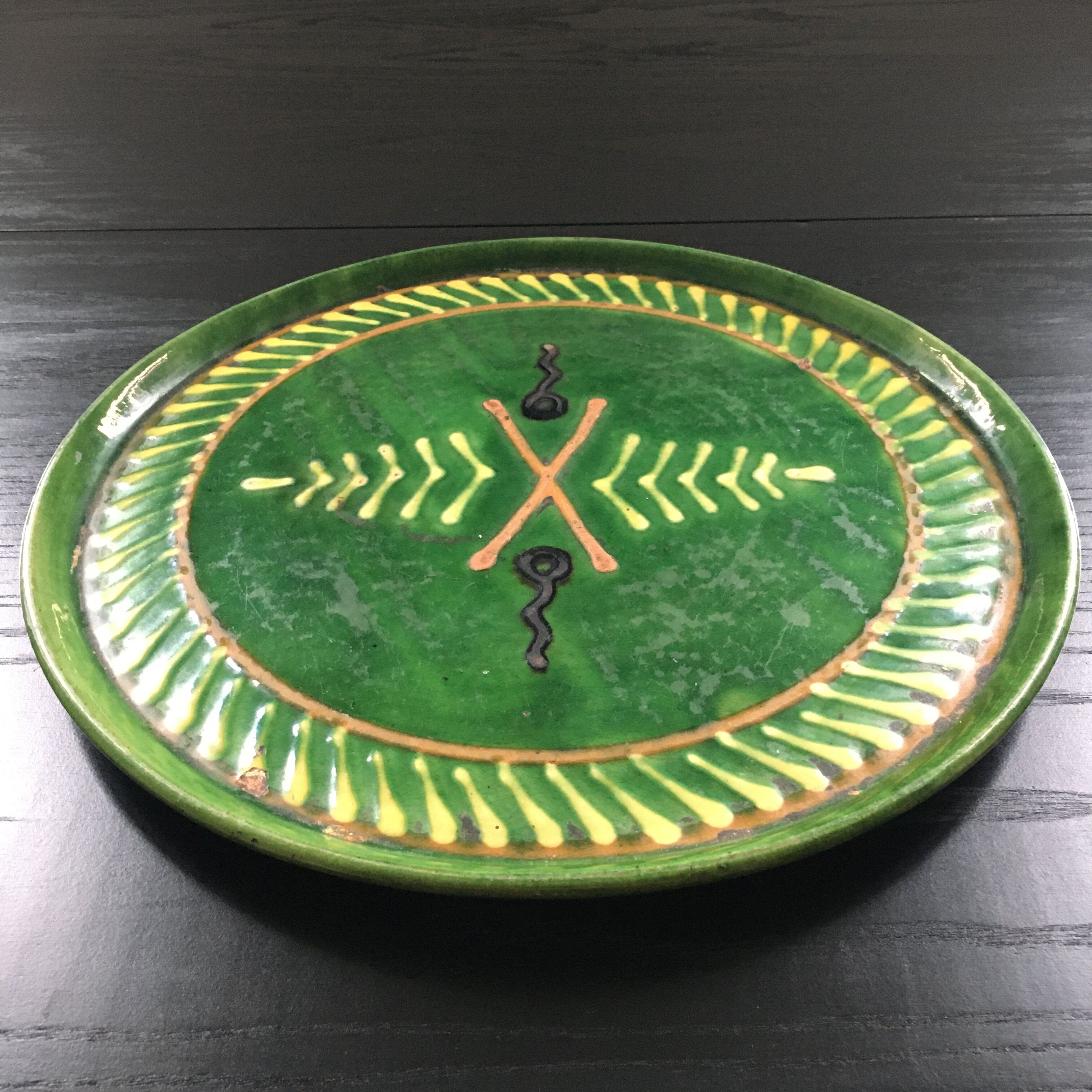 Green plate graphic design