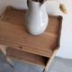 Vintage wooden bedside - Louis XV style nightstand in Oak