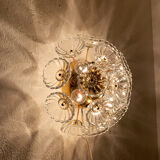 Applique murale en laiton floral ou lampe affleurante par Emil Stejnar pour VEB