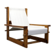 Italian brutalist pine sling chair