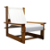 Italian brutalist pine sling chair