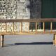 Large vintage wooden bench, old wooden bench, handcrafted bench, brutalist, entrance hall