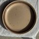 Lot de 4 assiettes à dessert en grès beige liseré brun Sarreguemines grès