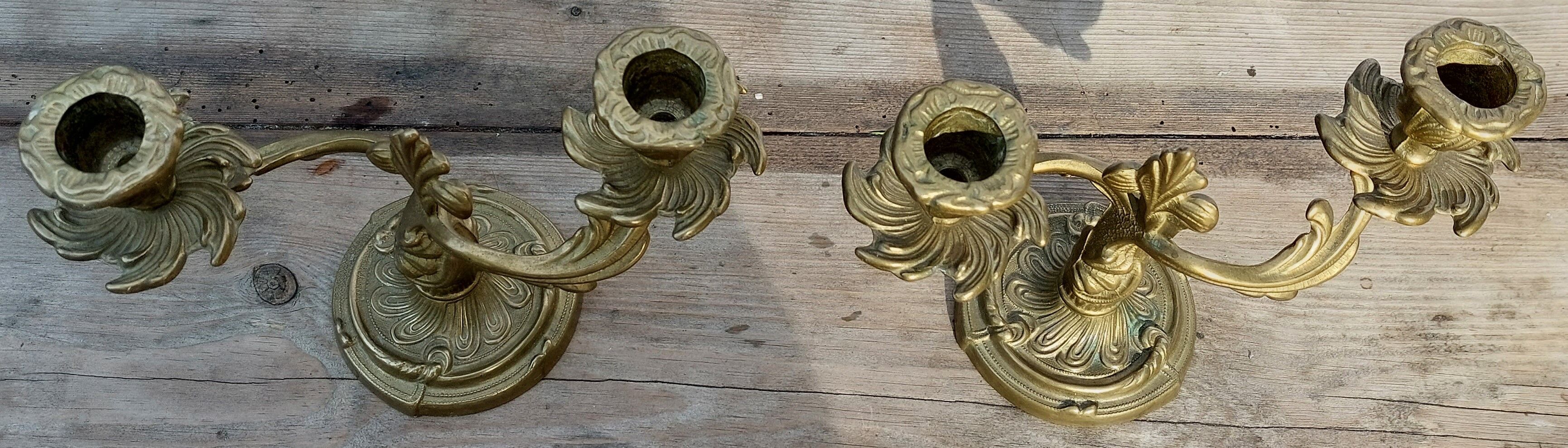 Brass candle holders