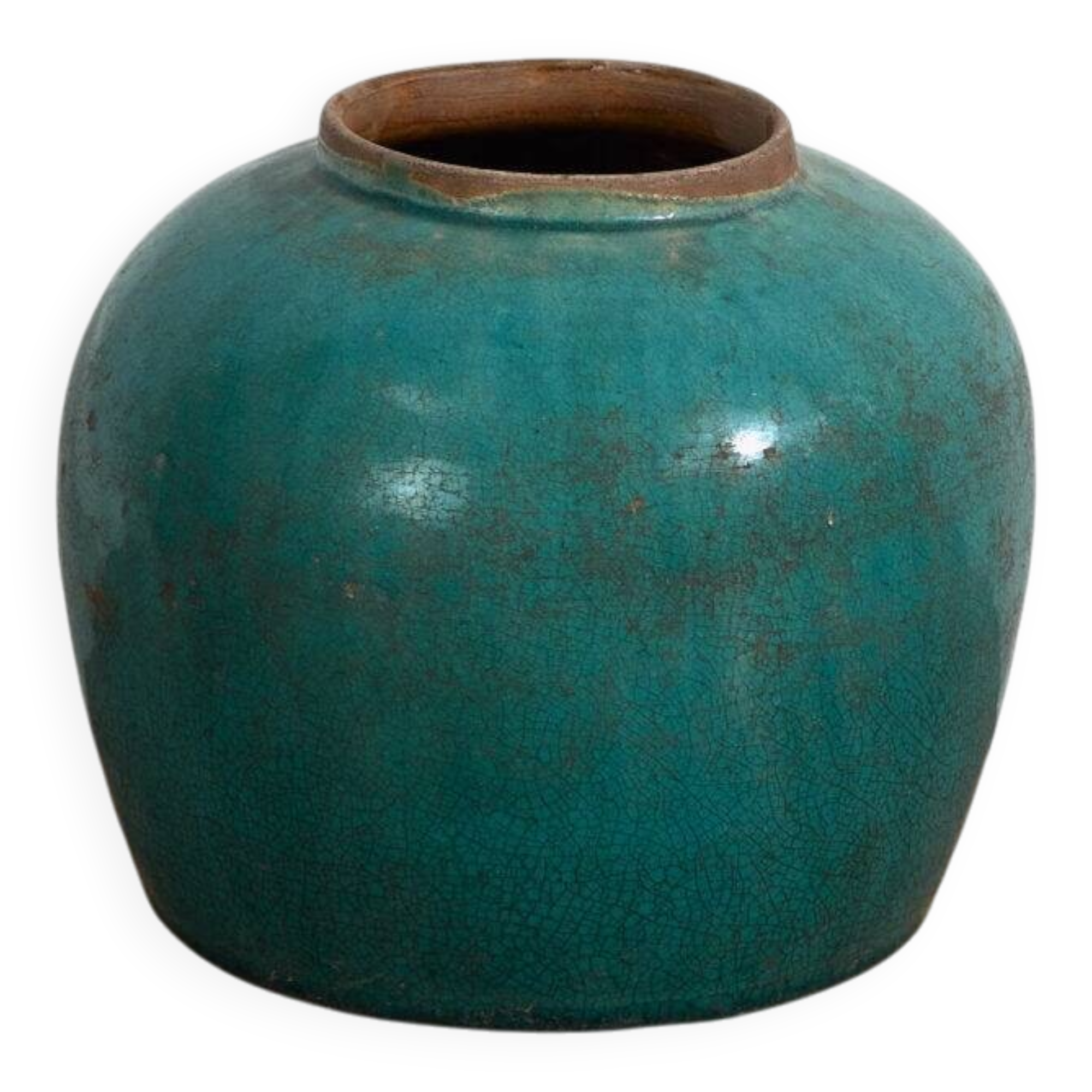 Ancient turquoise green vase (circa 1820) #21