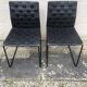 Pair of designer black chairs