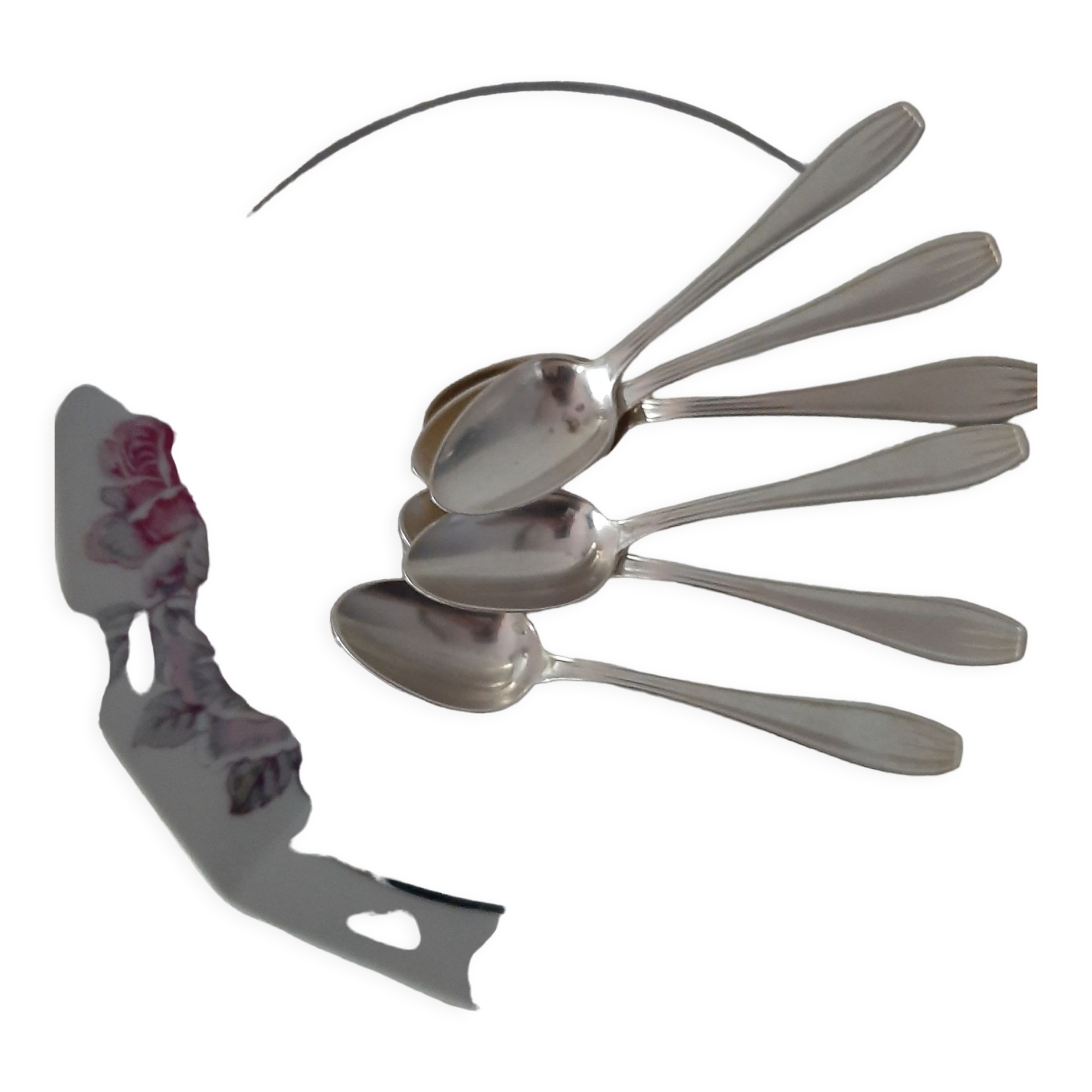 6 silver spoons Art Deco Sfam