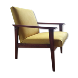 Pair of redone chairs with nine yellow velvet