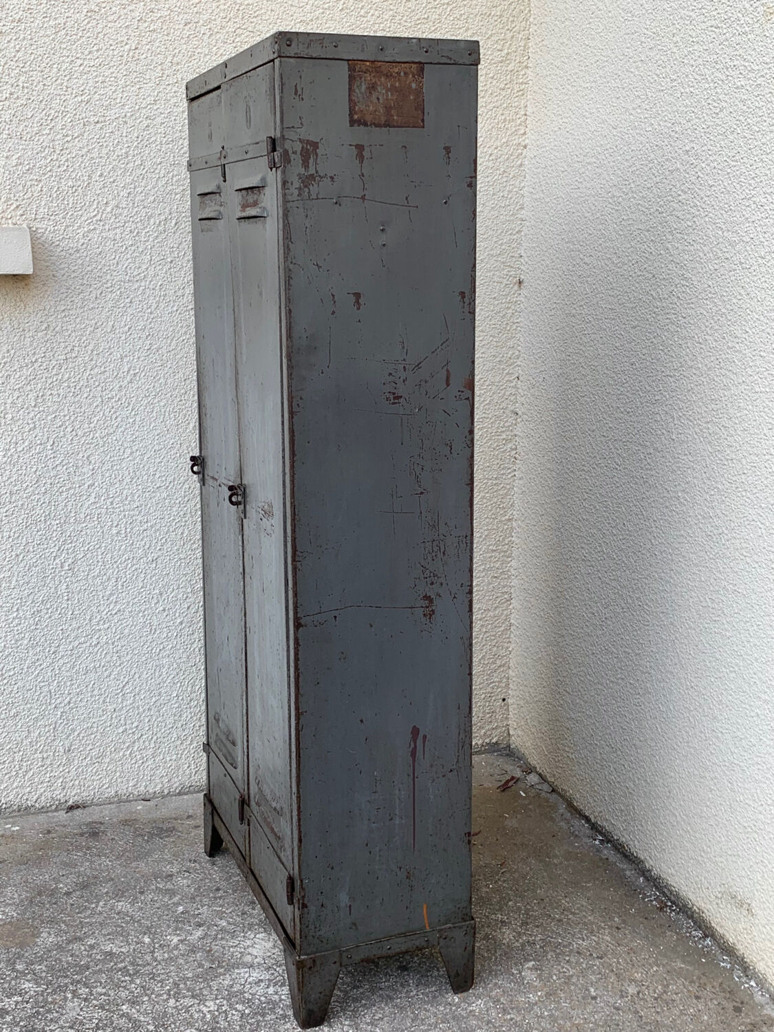 1940s industrial workshop locker room