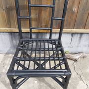 Fauteuils en rotin noir