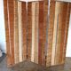 Three-panel screen in natural fibre