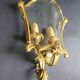 Vintage Louis XVI bronze corner wall sconce Lucien Gau Paris