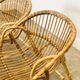 Mid-century French Riviera rattan lounge chairs – pair – 1960s organic design
