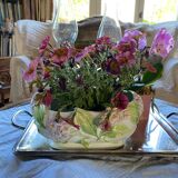 Italian earthenware planter "Hydrangeas"