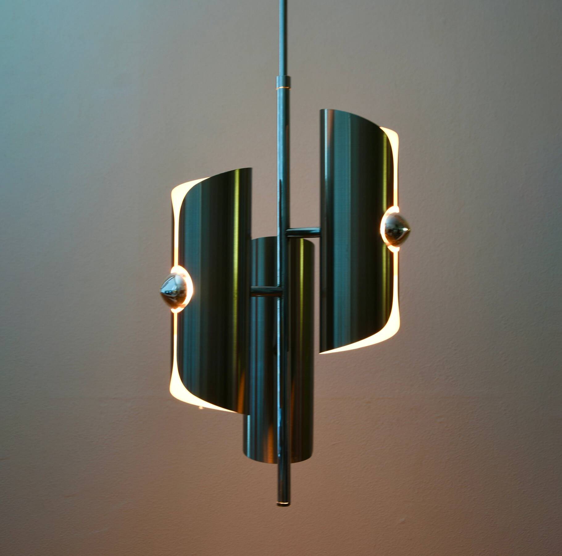 Vintage Pendant Lamp • Polam Bielsko-Biała • Space Age • 1970