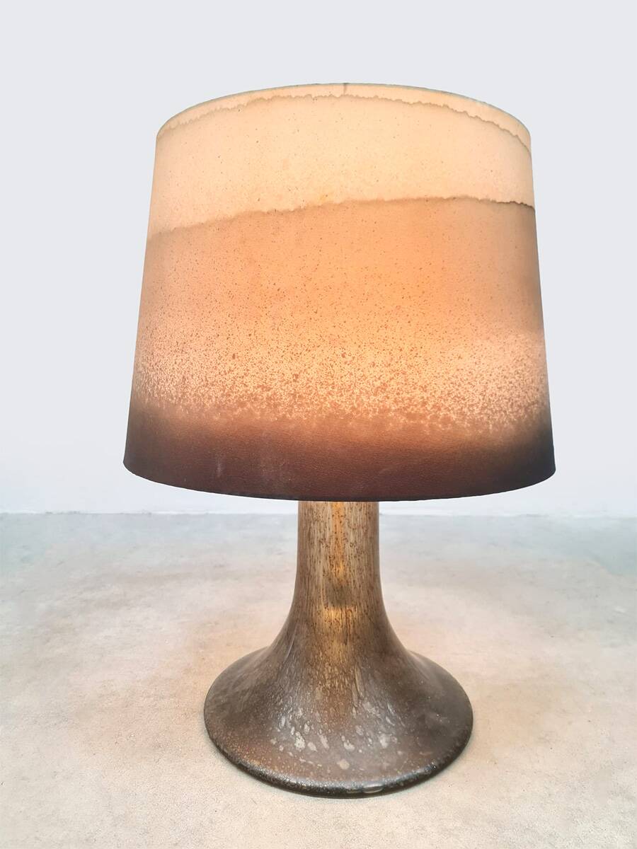 Vintage large illuminated Murano glass table lamp Peill & Putzler