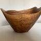 Saladier centre de table en bois d'olivier 1960 forme libre