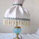 Lampe opaline et bronze