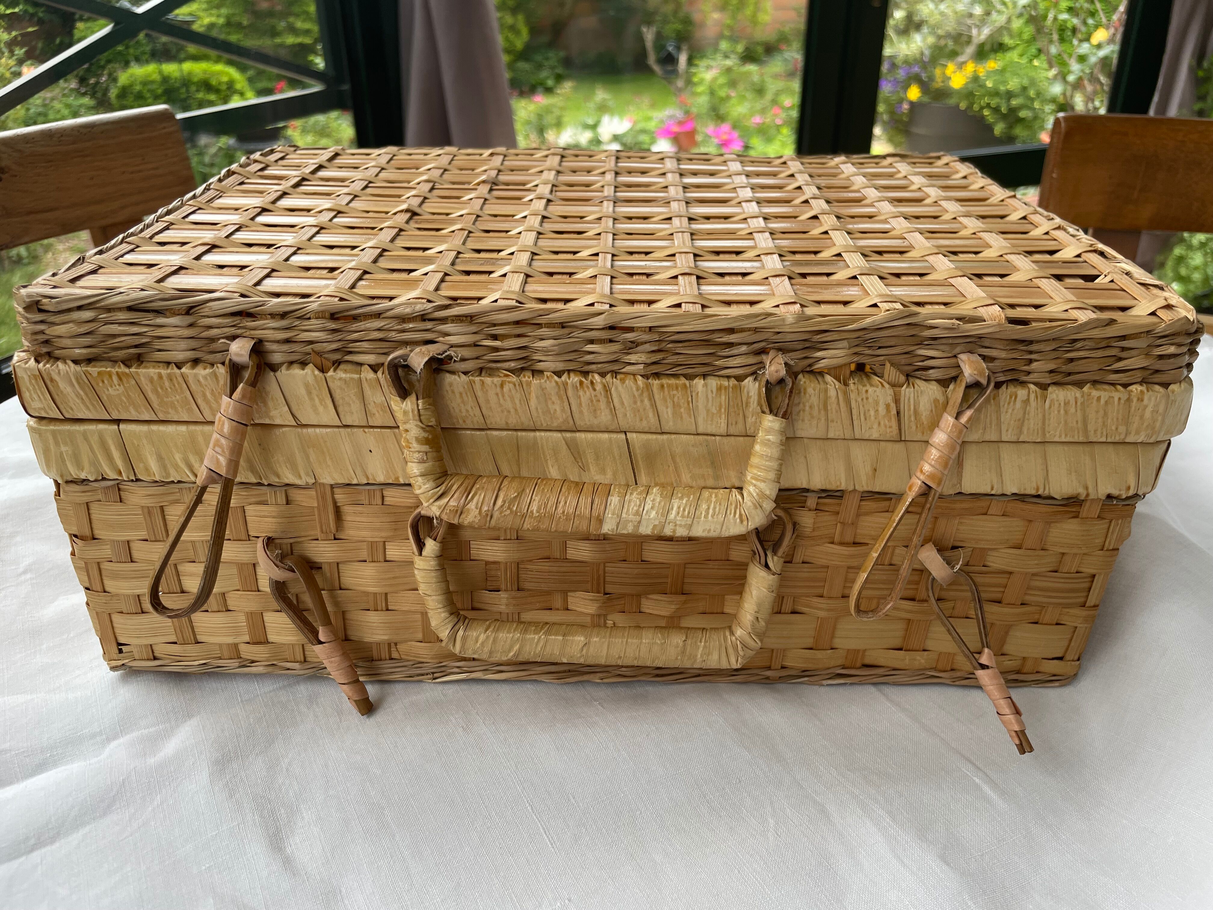 Wicker suitcase