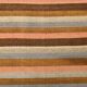 5x7 Salmon & Brown Striped Handmade Kilim Rug, 142x225Cm