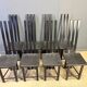 Vintage postmodern dining chairs set of 8, 1980s