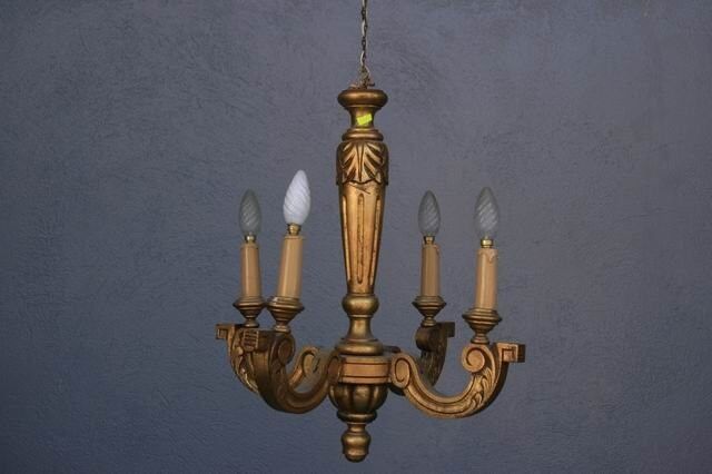 Gloss wood Golden 4 lights