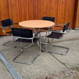 Italian round Effezeta dining table with chairs, 1990s, set of 5