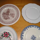 Set of 12 different flat plates