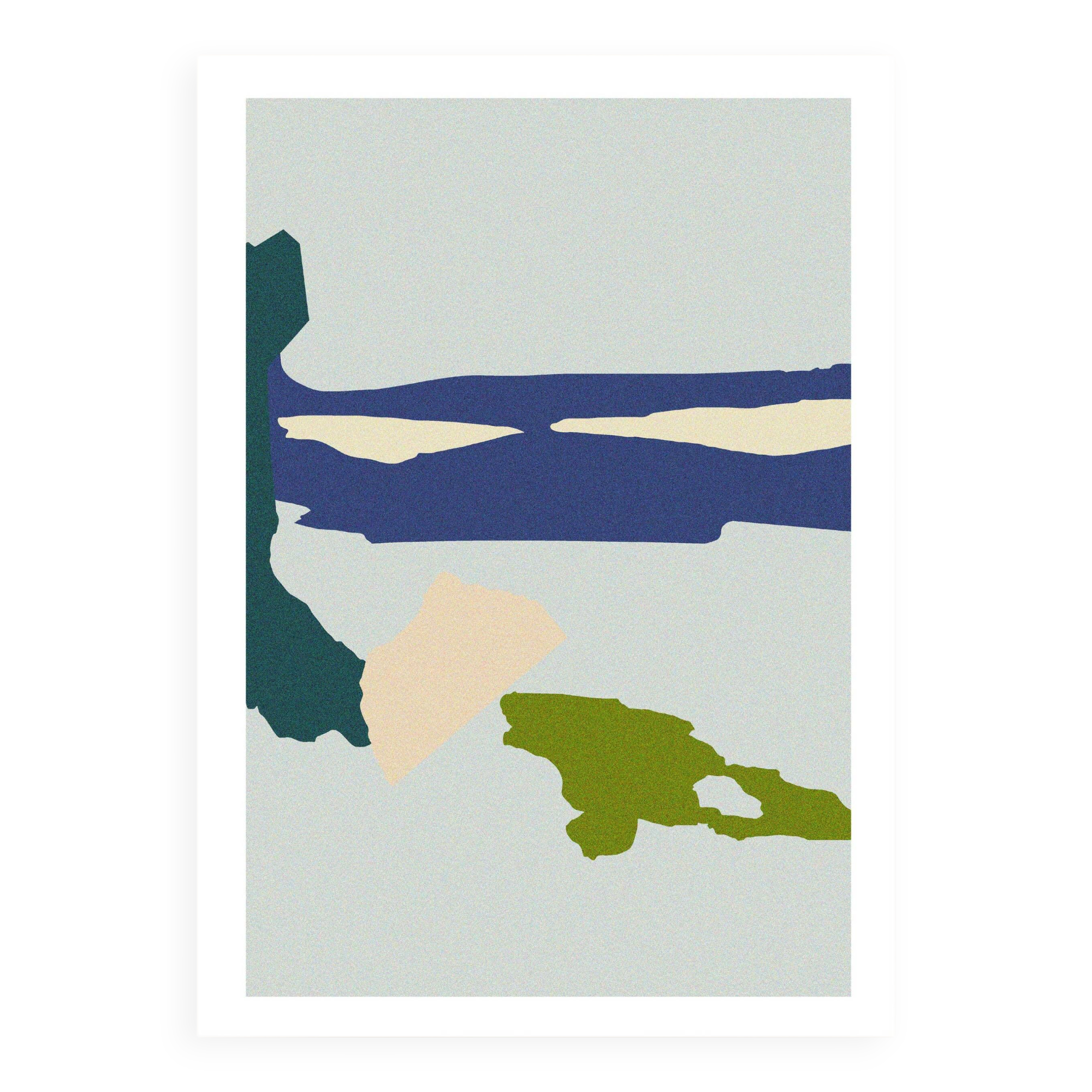 ABSTRACT BLUE MOUNTAIN - Illustration A4