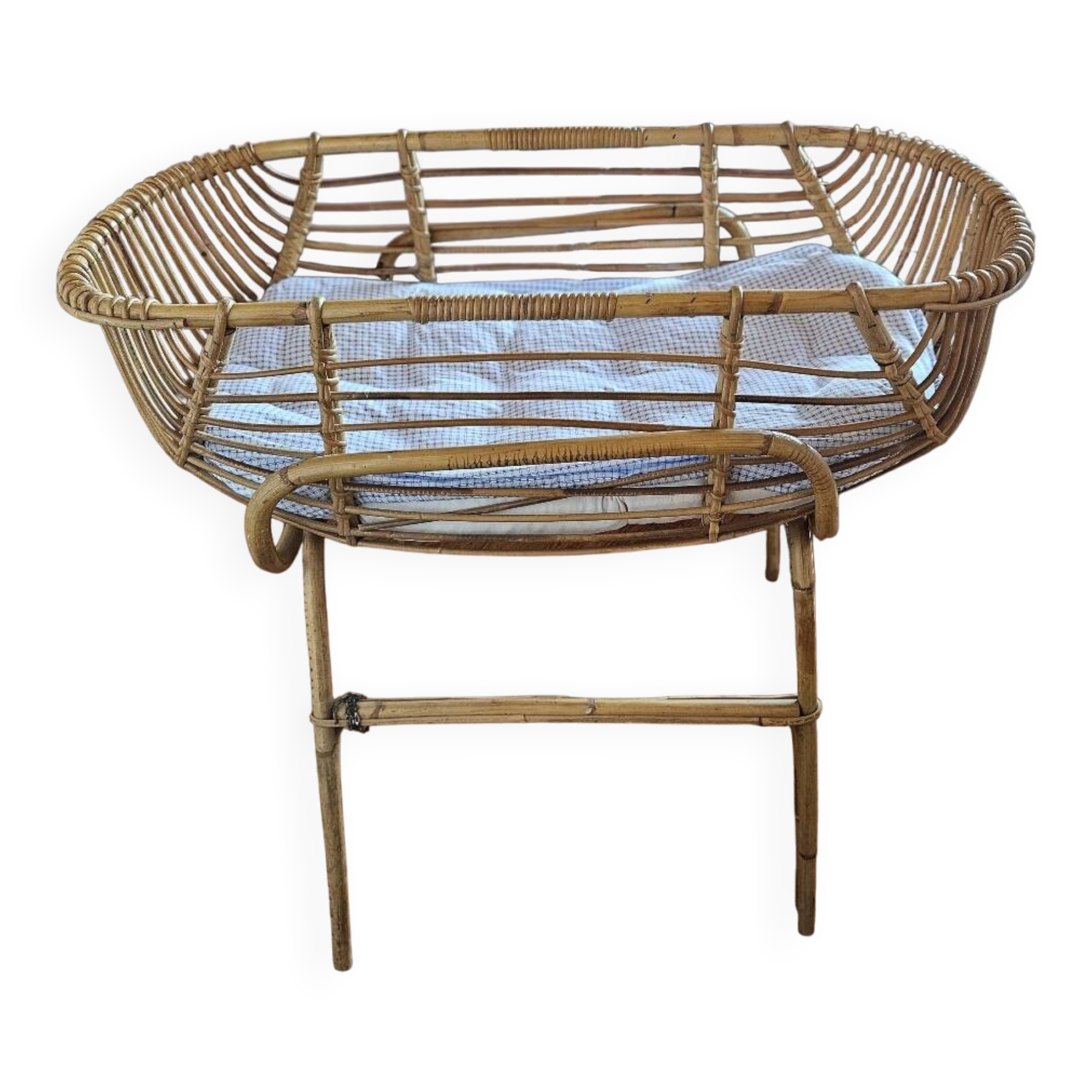 Old bamboo cradle basket