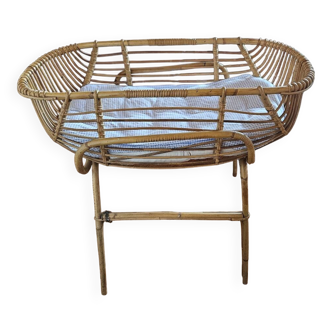 Old bamboo cradle basket