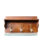 Art Deco wall coat rack, 3 hooks