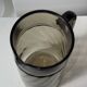 Carafe en verre fumée vintage striée